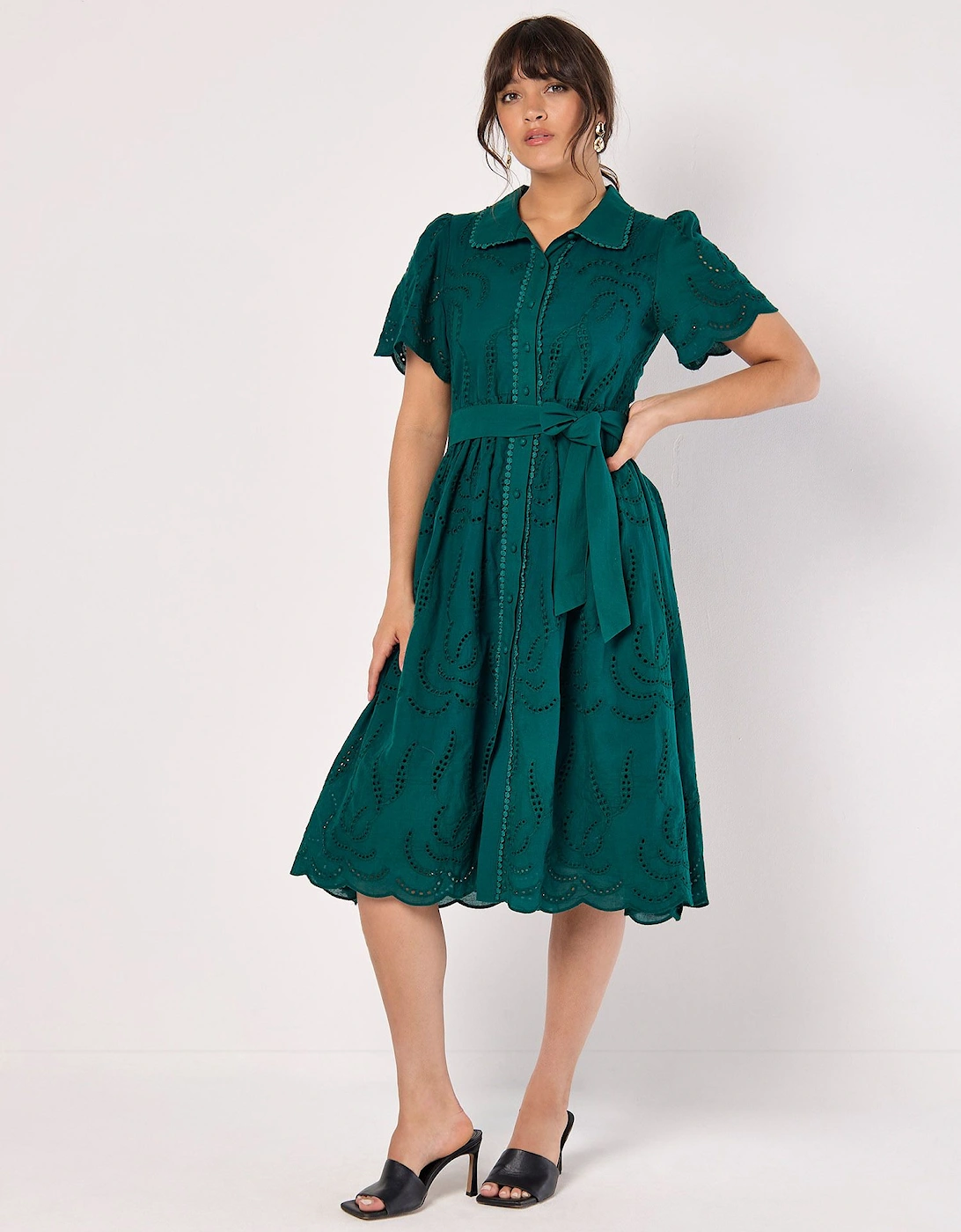 Cotton Broderie Midi Dress, 2 of 1