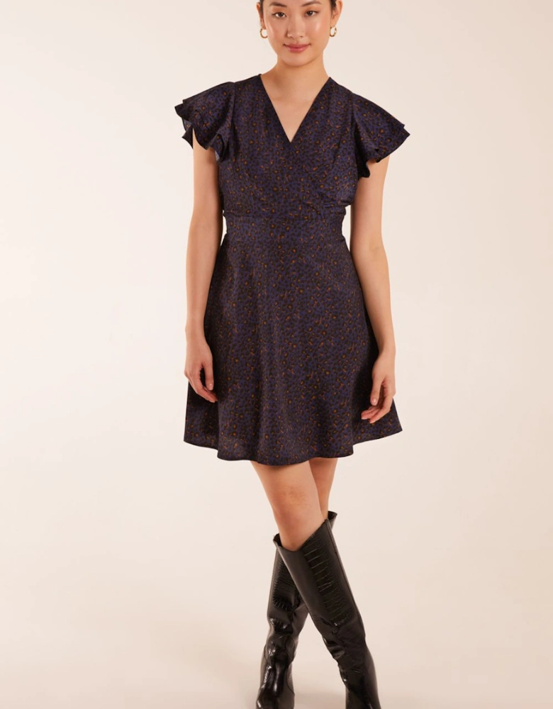 Wrap Ruffle Mini Dress