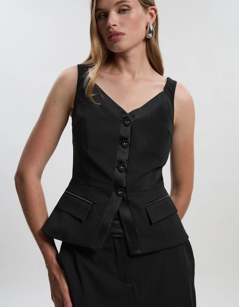 Tailored Tux Corset Top