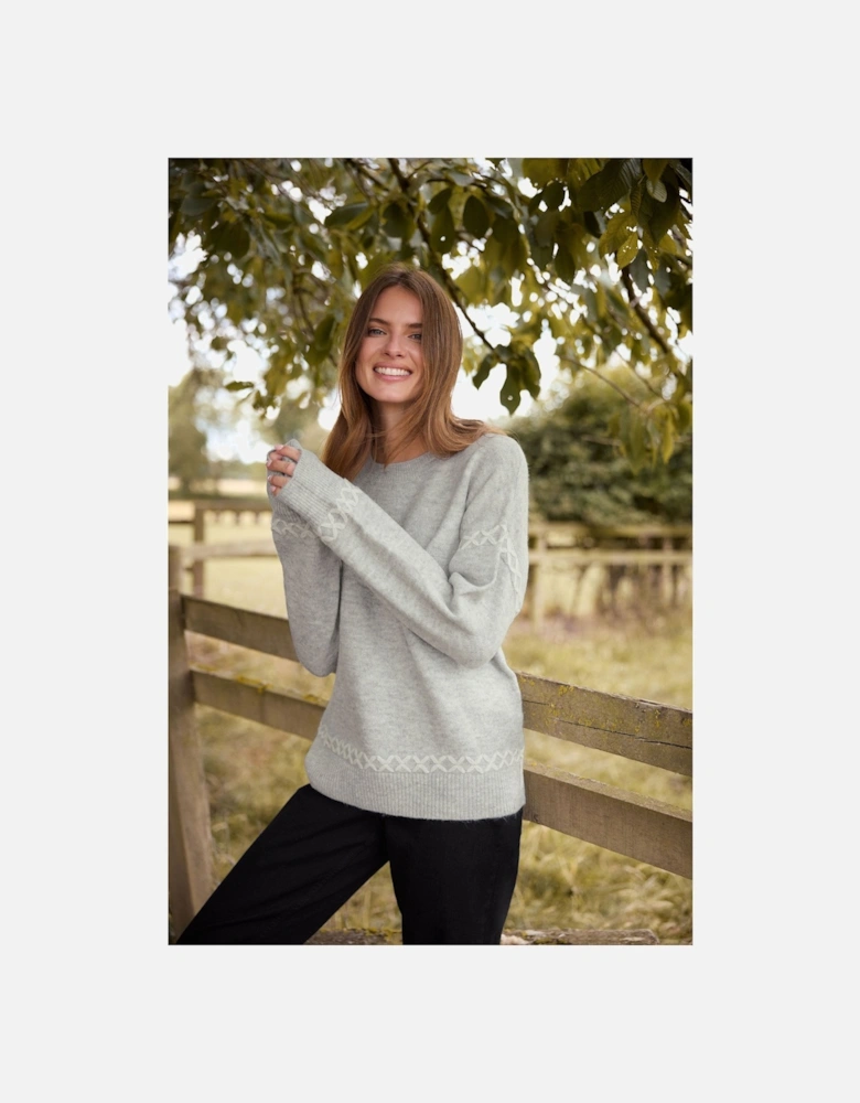 Contrast Blanket Stitch Jumper