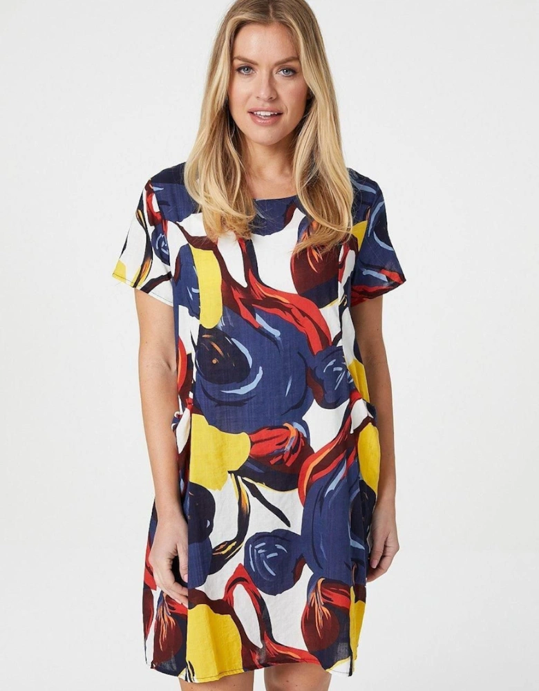 Floral Short Sleeve Shift Dress