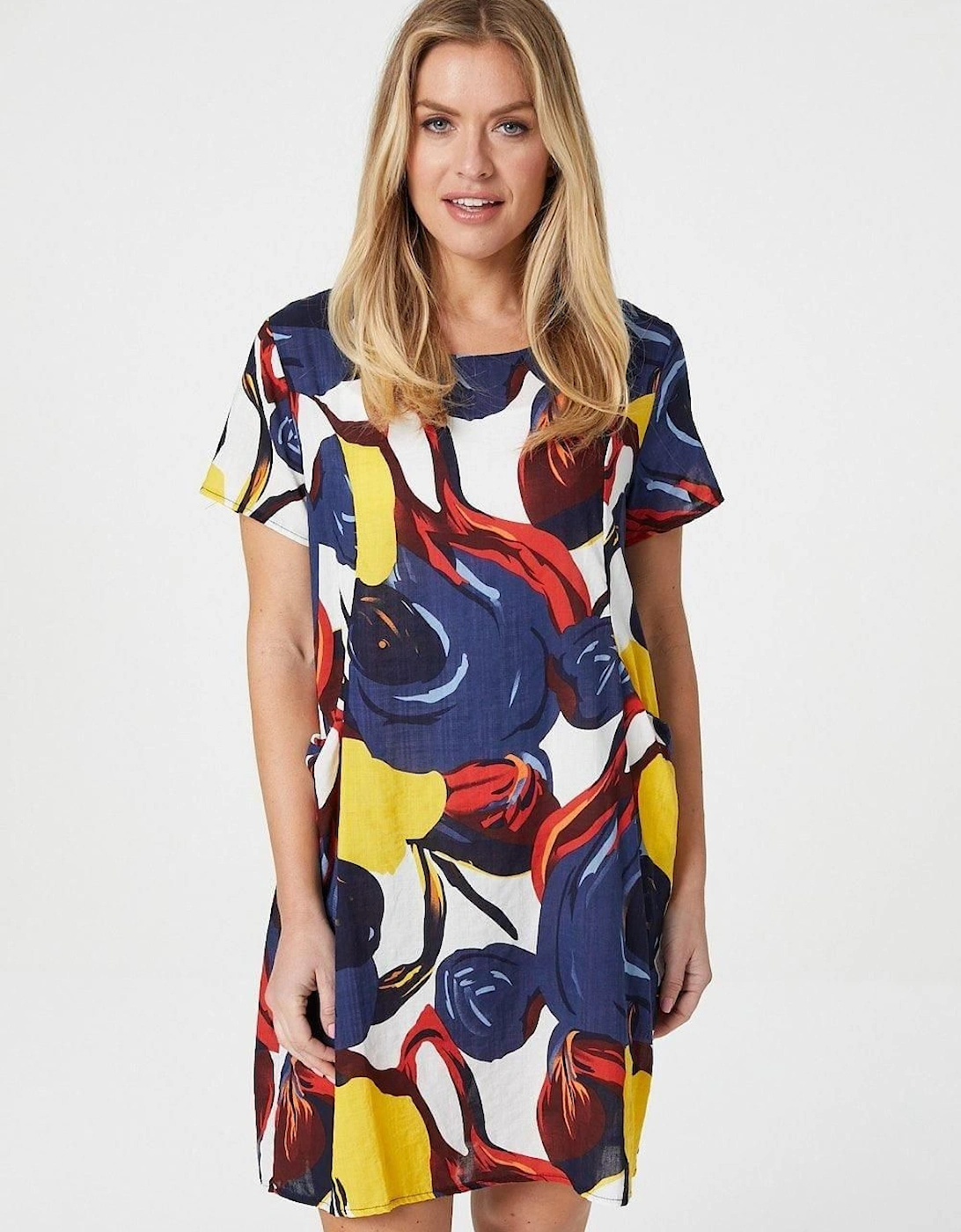 Floral Short Sleeve Shift Dress, 2 of 1