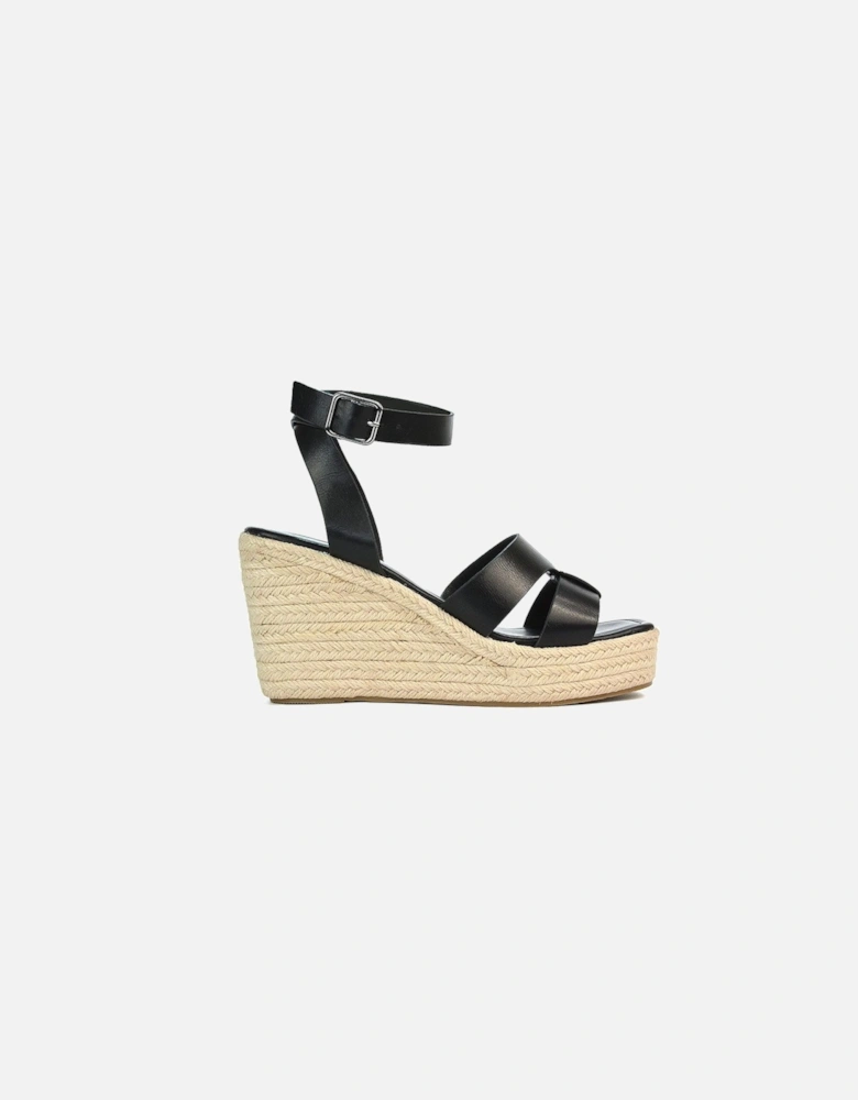 'Kala' Espadrille Strappy Platform Wedge Heel Sandals With Ankle Strap