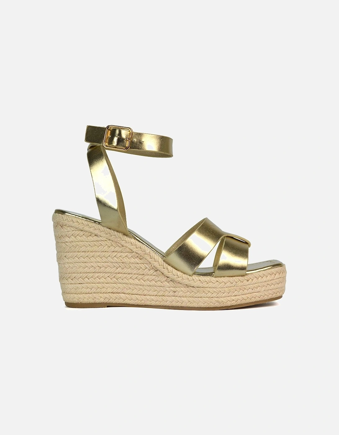 'Kala' Espadrille Strappy Platform Wedge Heel Sandals With Ankle Strap, 2 of 1