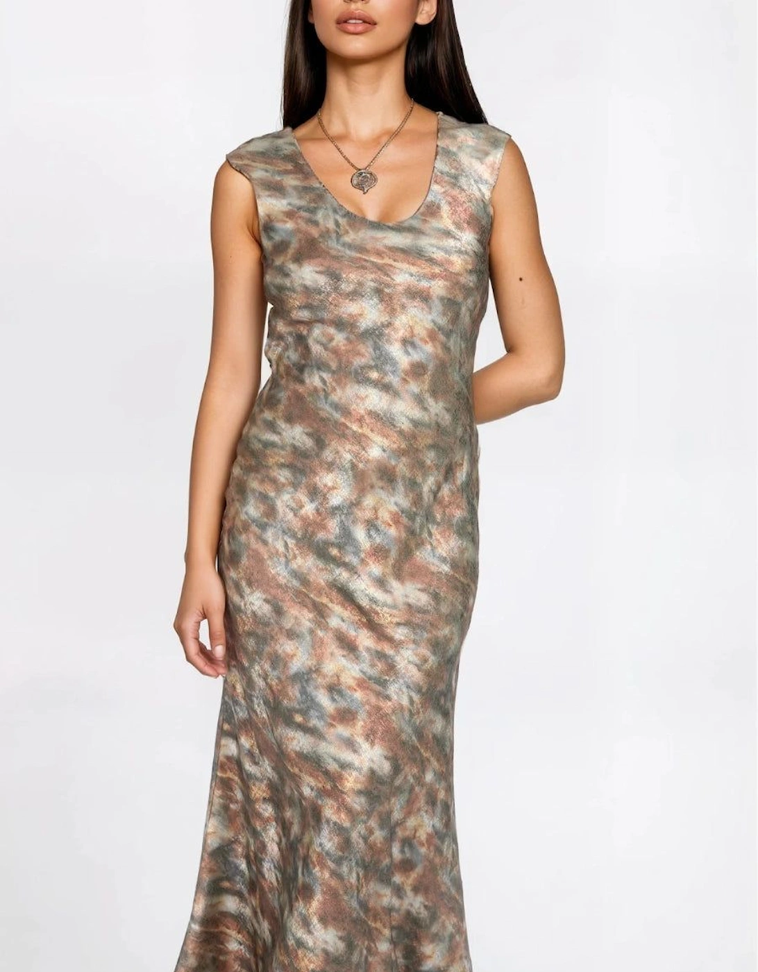 Sage Blur Print Maxi Dress, 2 of 1