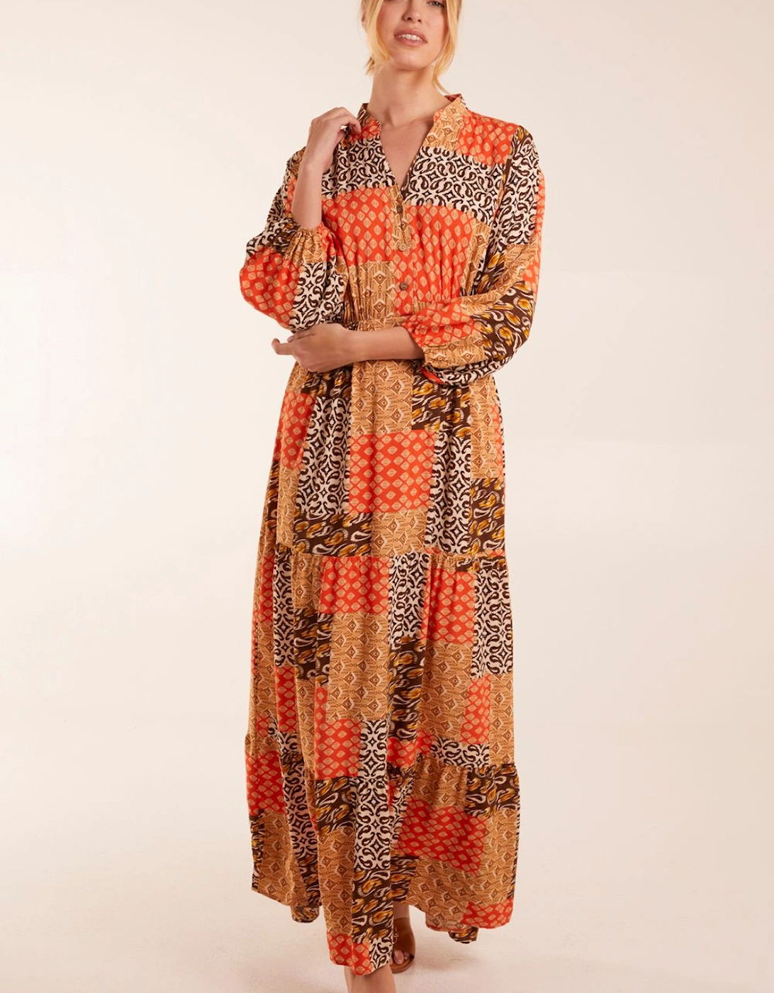Abstract Pattern Maxi Dress, 2 of 1