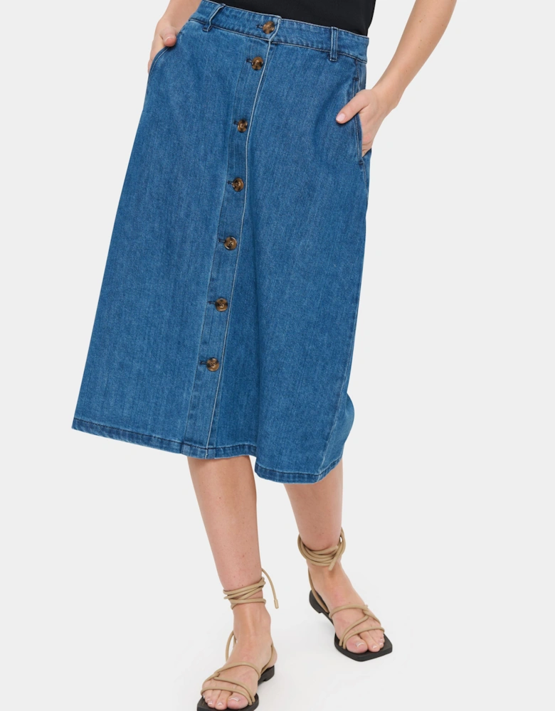 KayoSZ Button Down Midi Skirt