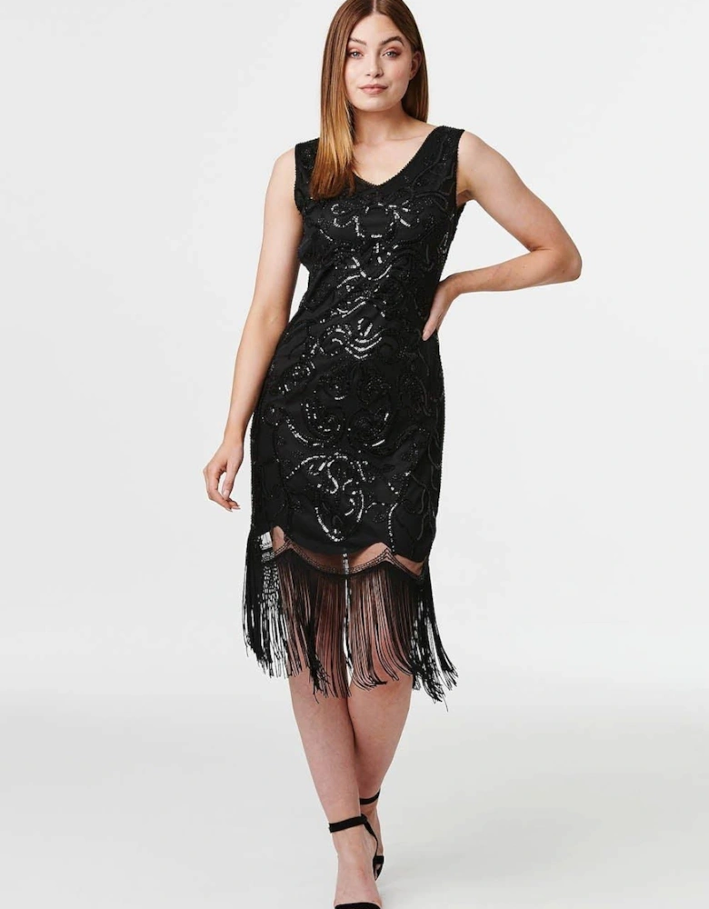 Sequin Embellished Slip Dress