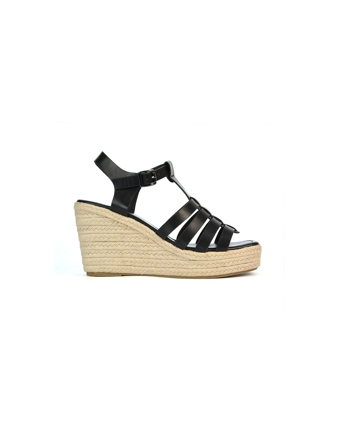 'Remi' Wedge Heel Platform Espadrille Square Toe Sandals, 2 of 1