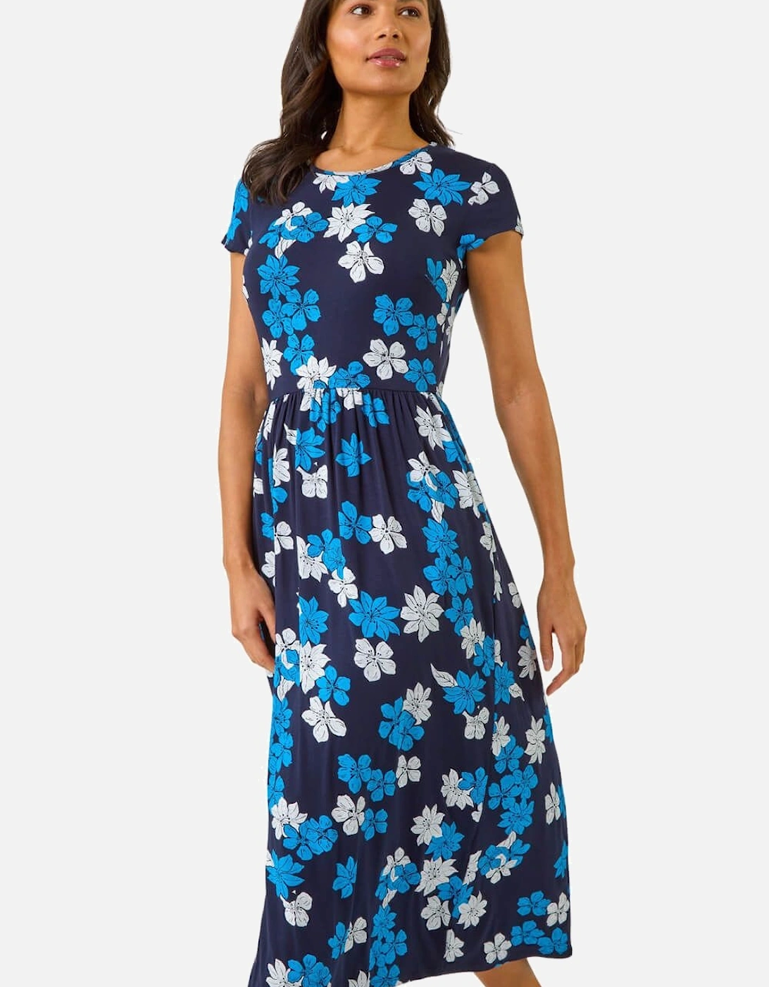 Floral Print Pocket Midi Dress, 2 of 1