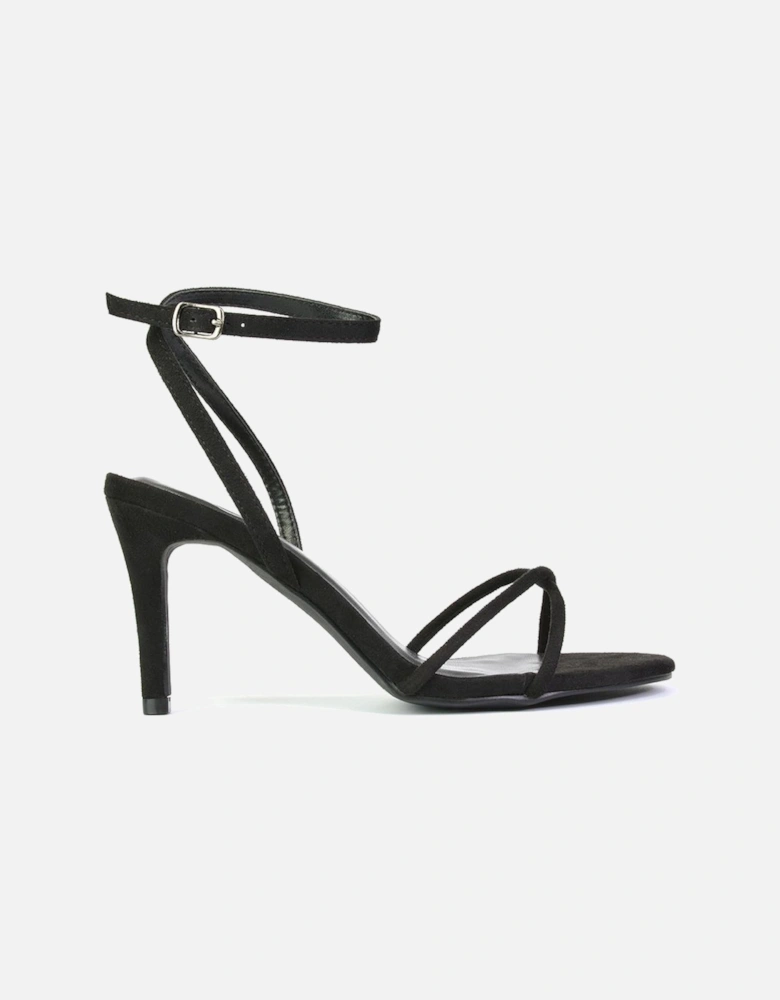 'Ridge' Strappy Round Toe Mid High Heel Stiletto Sandals