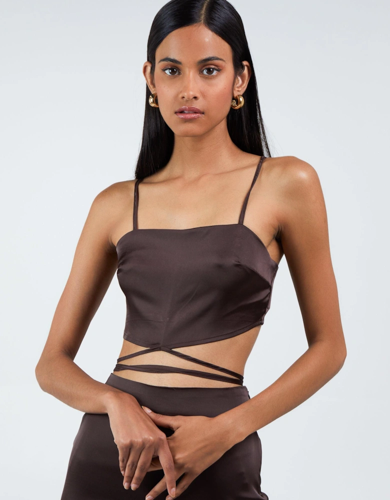 Silky Tie Wrap Cami Top