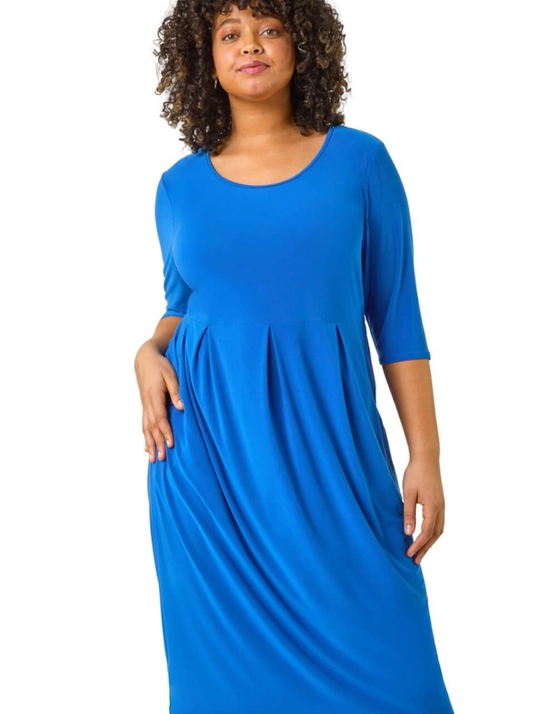 Curve Cocoon Pocket Detail Midi Dress