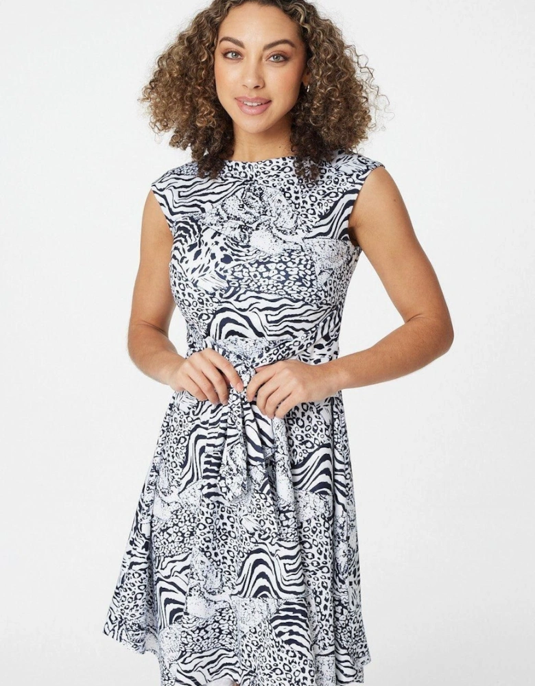 Animal Print Hanky Hem Dress