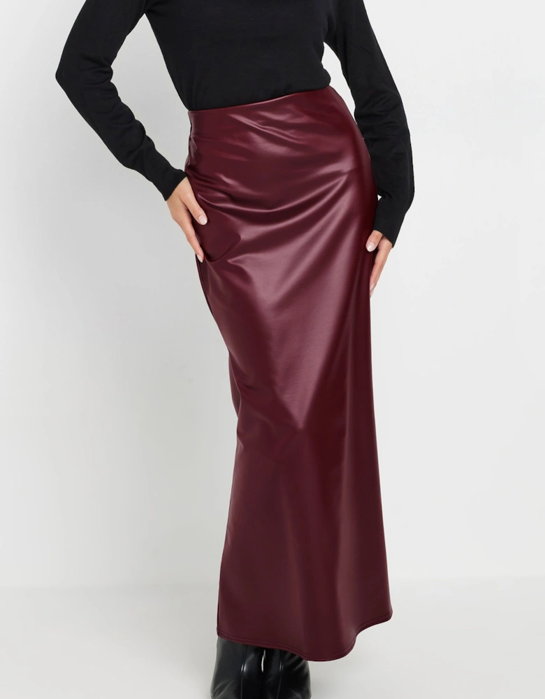 Petite Faux Leather Skirt