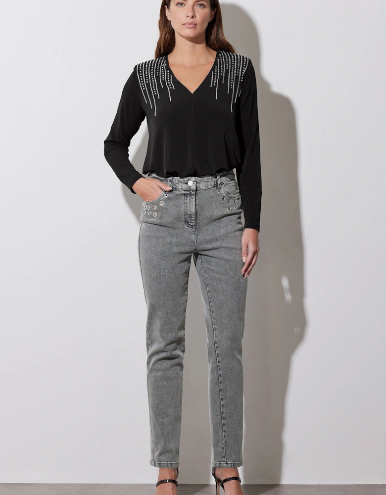 Embellished Shoulder Bodysuit