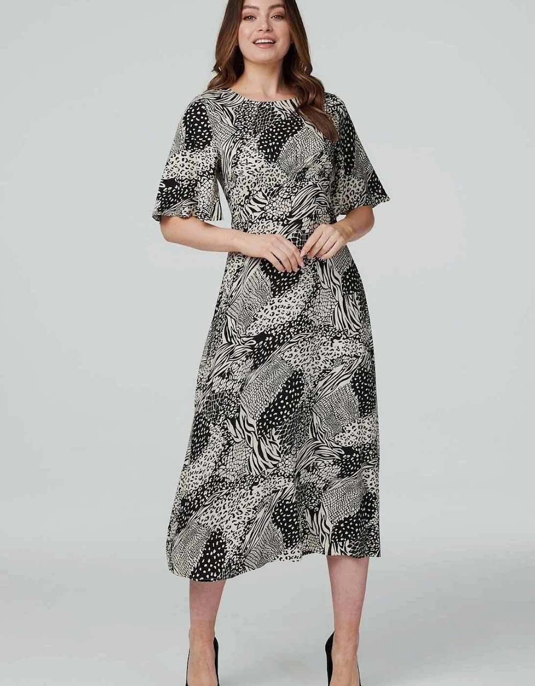 Animal Print Midi Tea Dress, 2 of 1