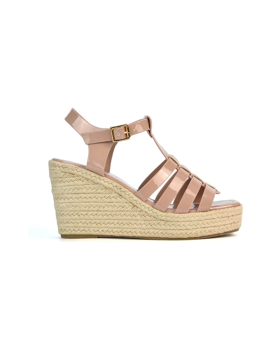 'Remi' Wedge Heel Platform Espadrille Square Toe Sandals, 2 of 1