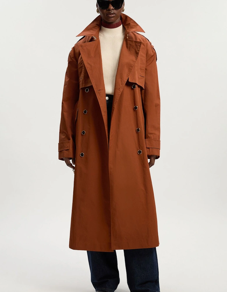 Relaxed Polished Trench Coat
