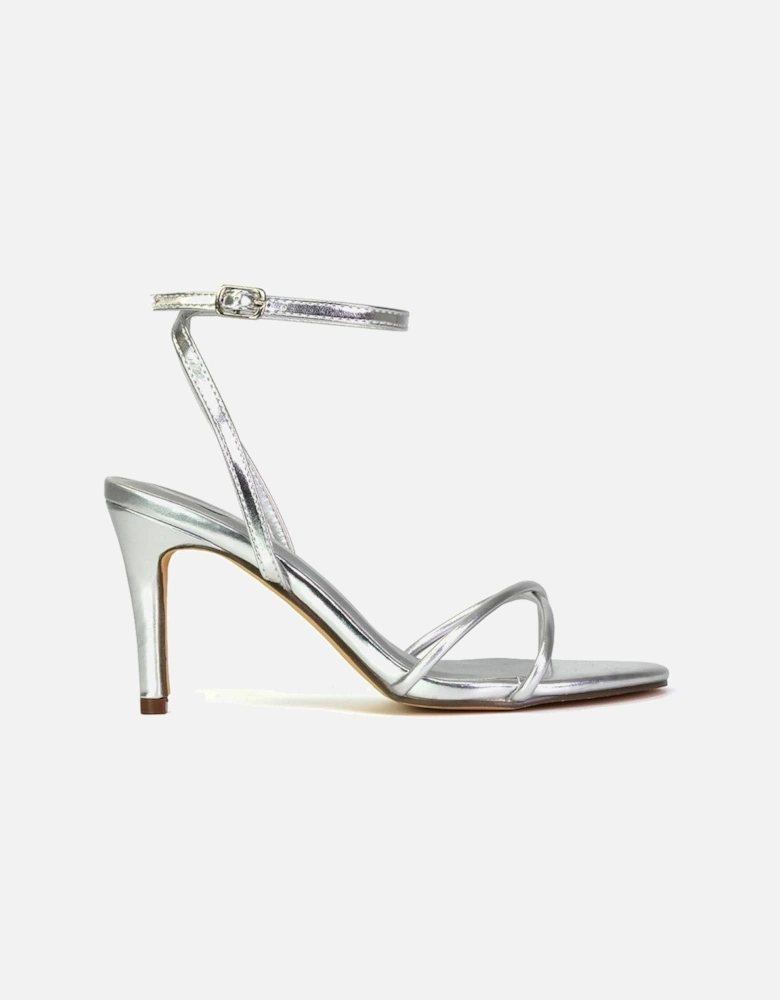 'Ridge' Strappy Round Toe Mid High Heel Stiletto Sandals