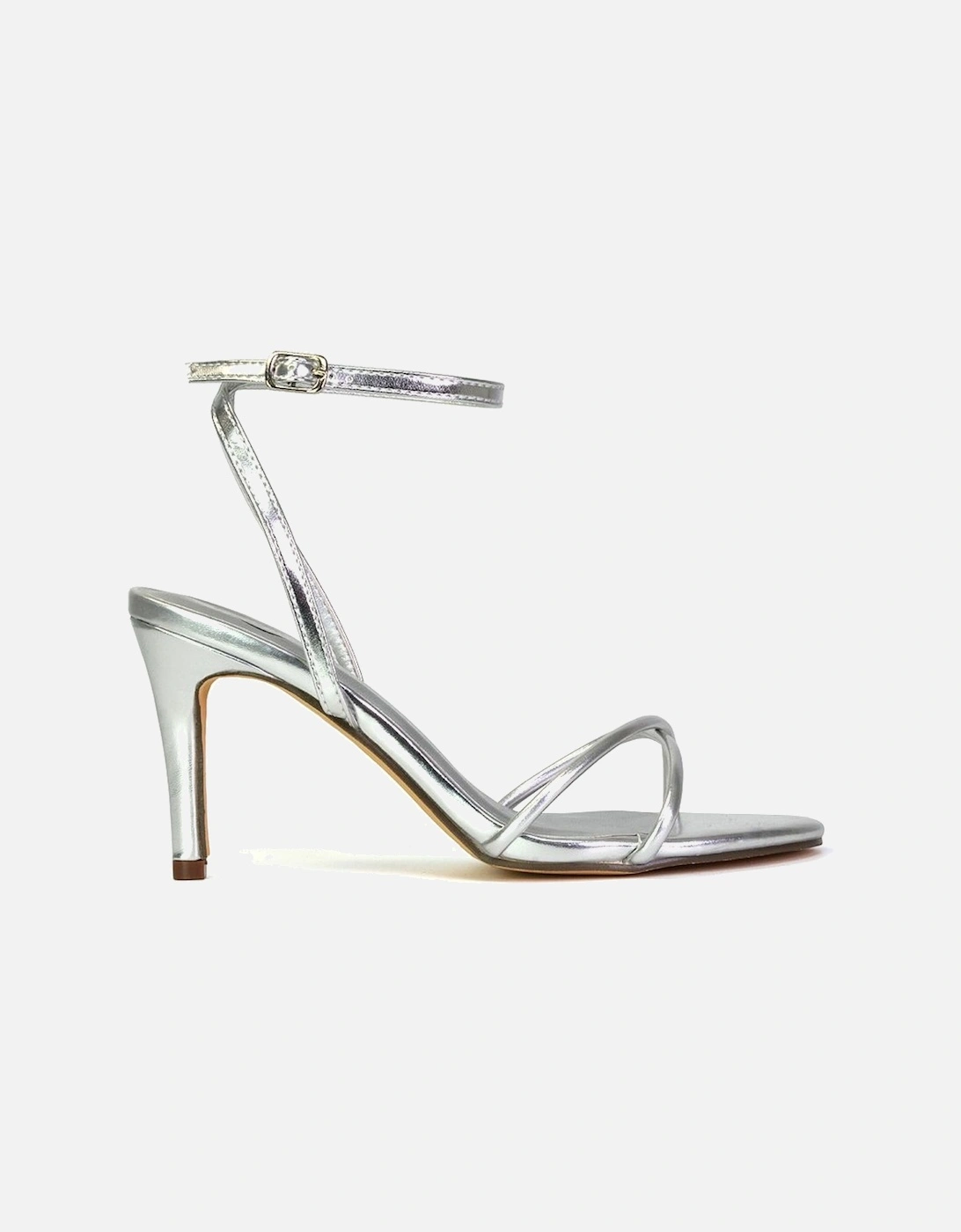 'Ridge' Strappy Round Toe Mid High Heel Stiletto Sandals, 2 of 1