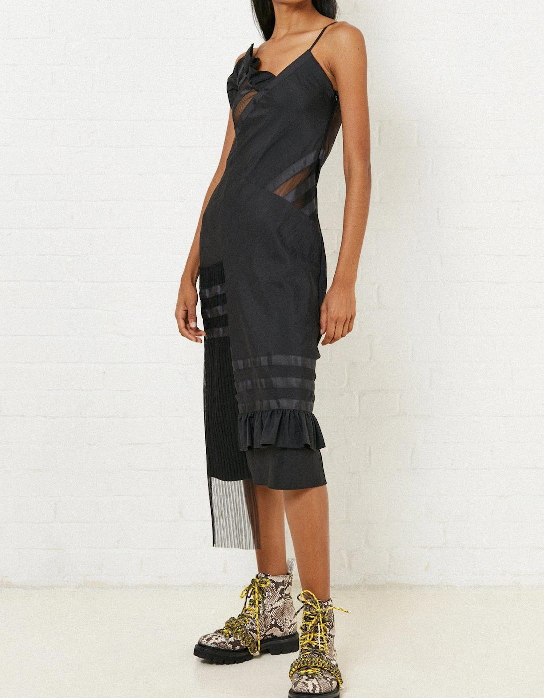 Black Ripstop Slip Dress, 2 of 1