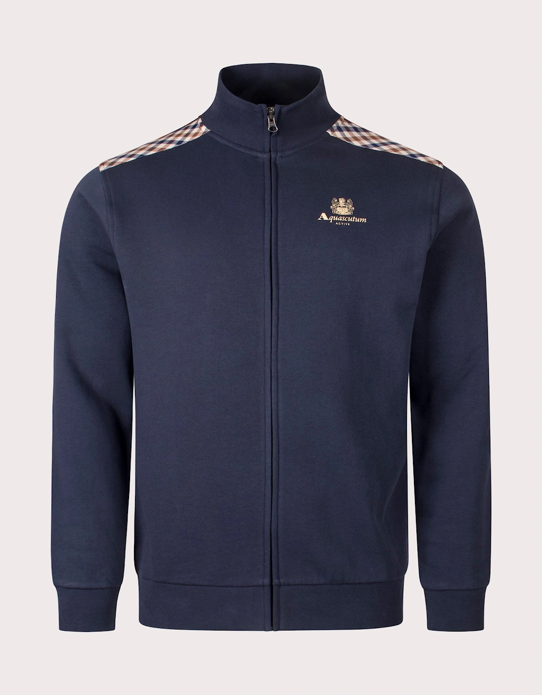 Club Check Shoulder Full Zip Fleece Track Top, 4 of 3