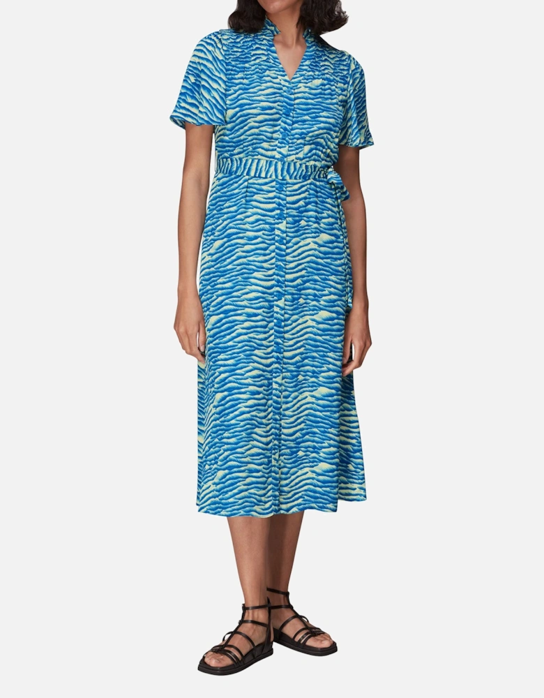 Seafoam Zebra Midi Dress Animal Print