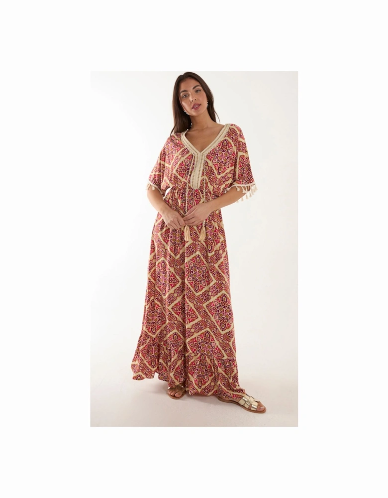 Embellished Trim Maxi Dress
