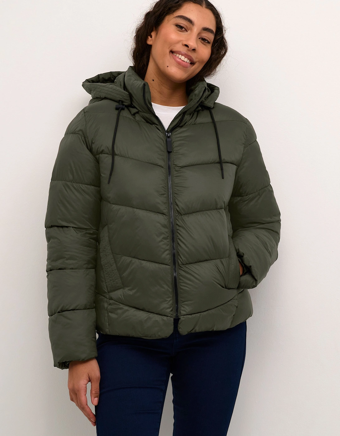 Susanne Hood Zipper Puffer Jacket Plain, 2 of 1