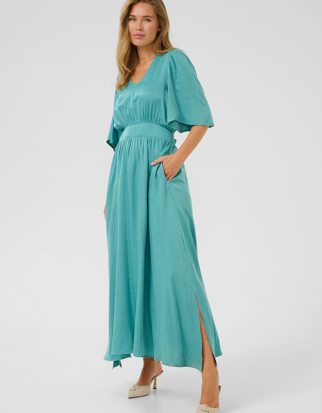 KAdevi Short Sleeve V-Neck Maxi Dress, 2 of 1
