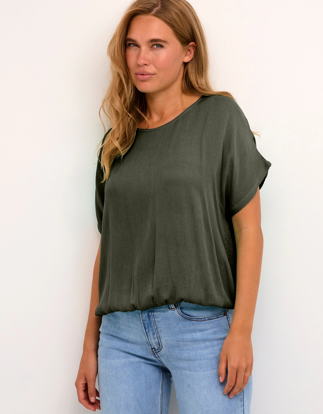Amber Round Neck Short Sleeve Blouse, 2 of 1