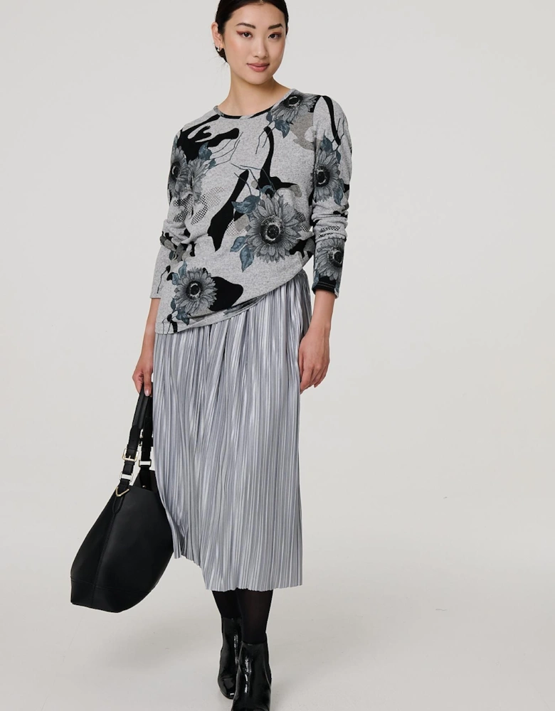 Floral Relaxed Long Sleeve Top