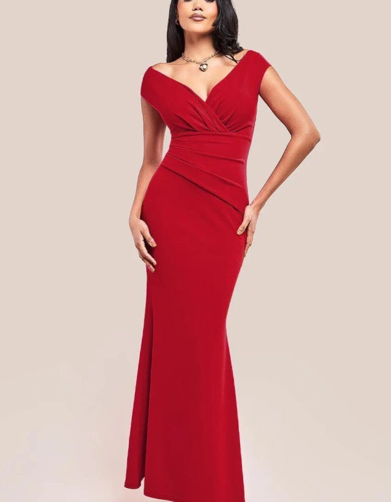 Bardot Pleated Maxi Dress