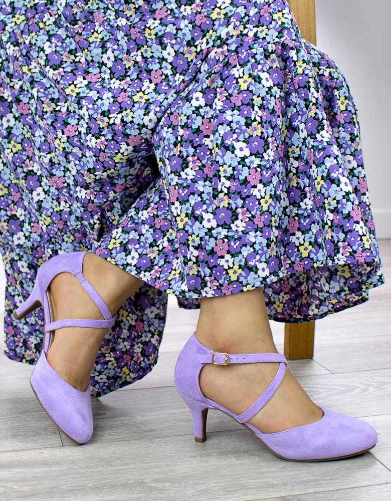 High  Heel Buckle Crossed  Strappy Heels