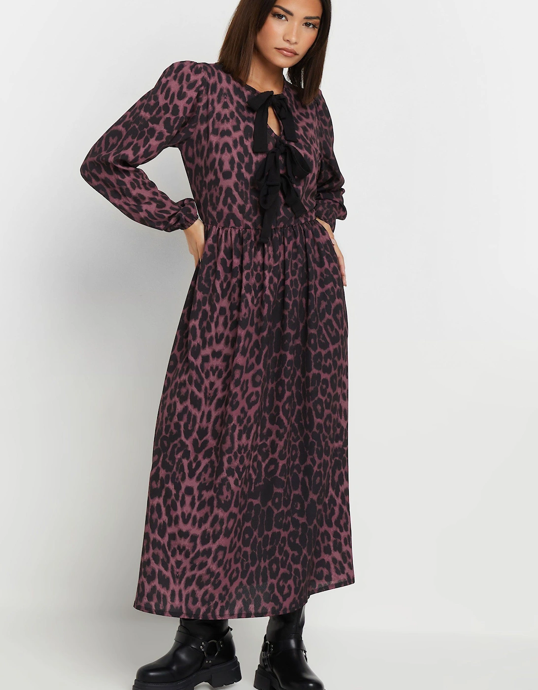 Petite Leopard Print Peplum Dress, 2 of 1