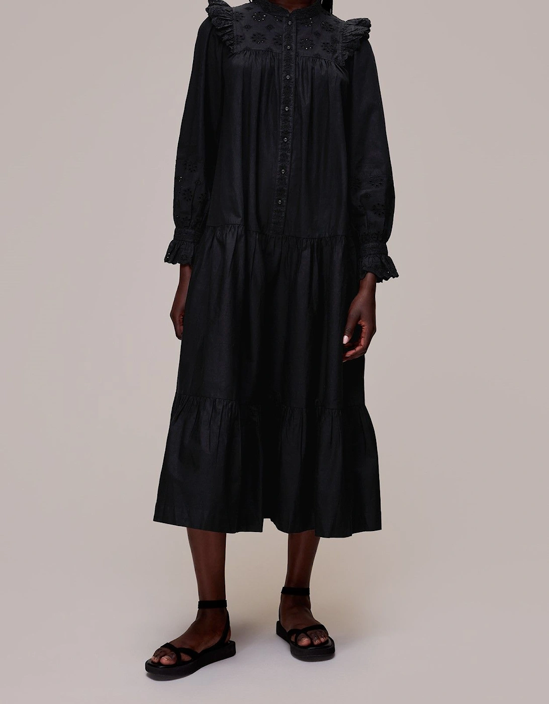 Talula Broderie Trapeze Dress, 2 of 1