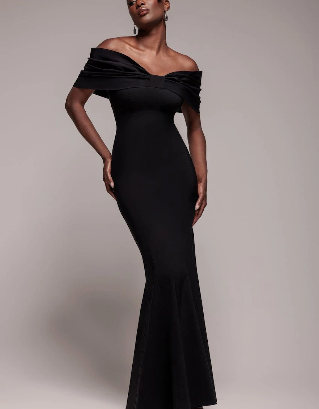 Bardot Bow Neck Maxi Dress, 2 of 1