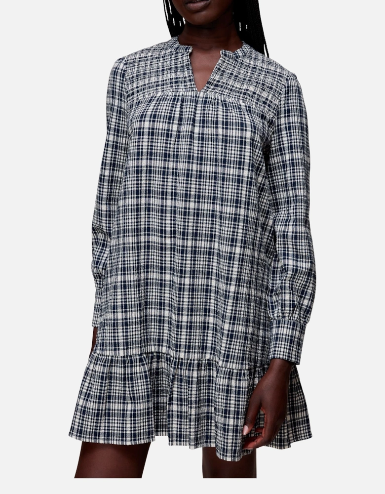 Seersucker Check Flippy Dress Checked