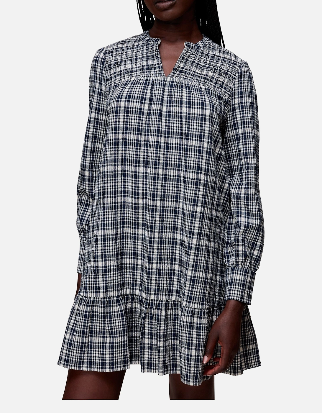 Seersucker Check Flippy Dress Checked, 2 of 1