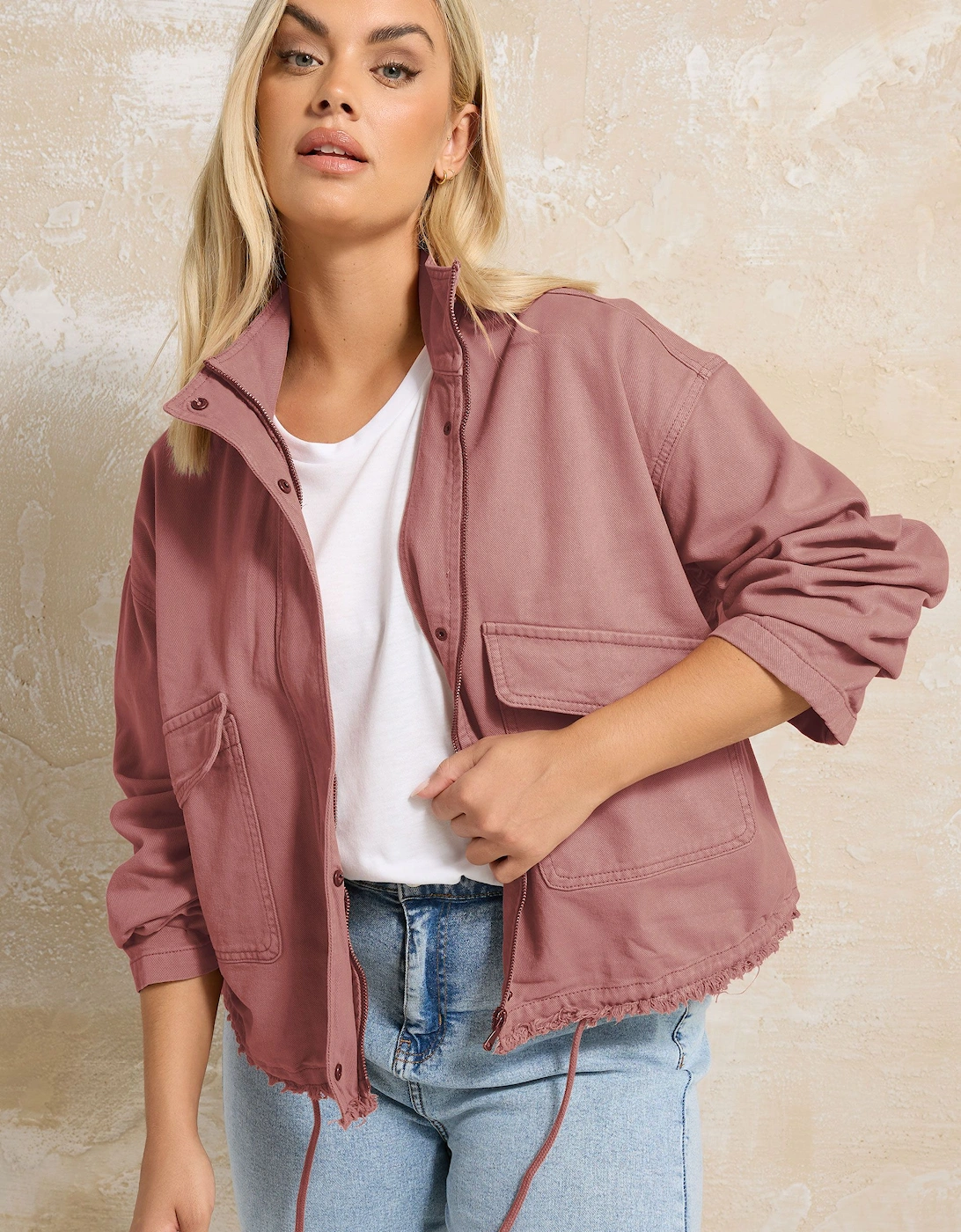 Drop Shoulder Twill Jacket, 2 of 1