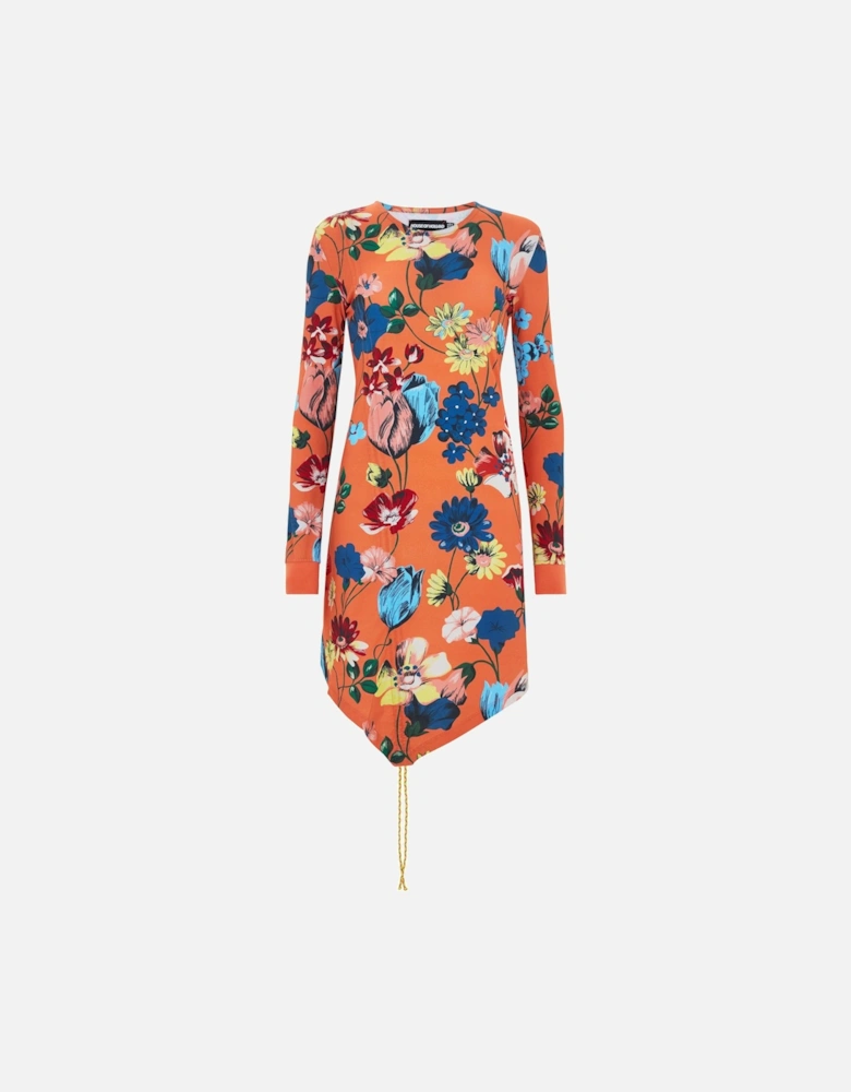 Jersey Floral Rouched Dress