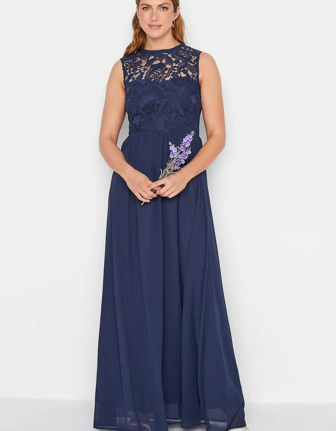 Tall Lace Chiffon Maxi Dress, 2 of 1