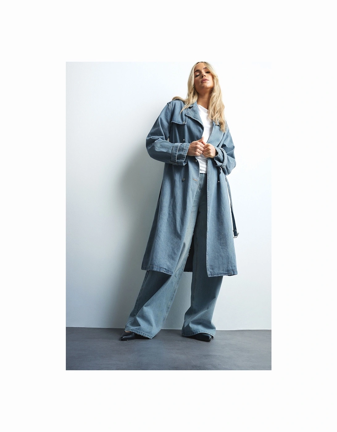 Tall Denim Trench Coat, 2 of 1
