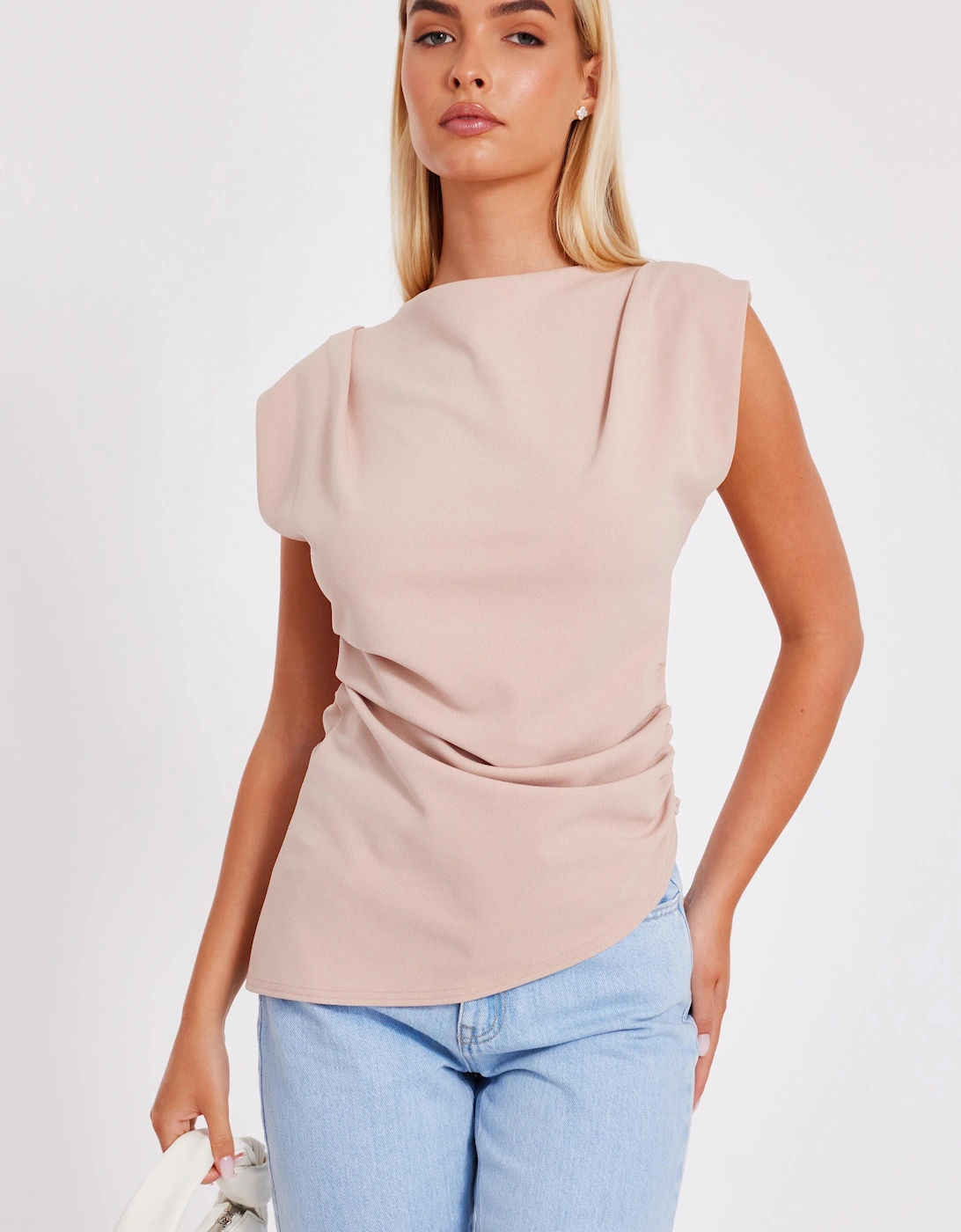 Stone Asymmetric Boat Neck Top, 2 of 1
