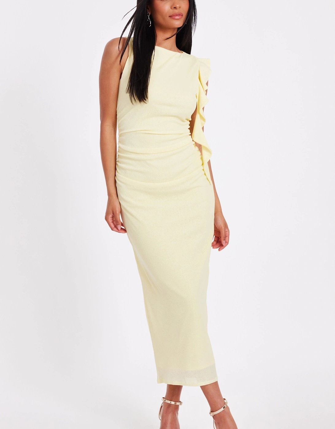 Lemon Frill Midi Dress, 2 of 1