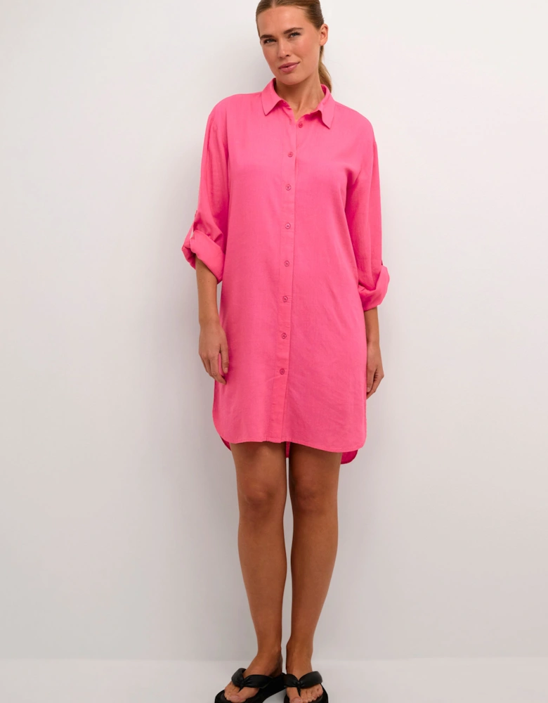 Milia Mid-Thigh Length Shirt Dress Plain