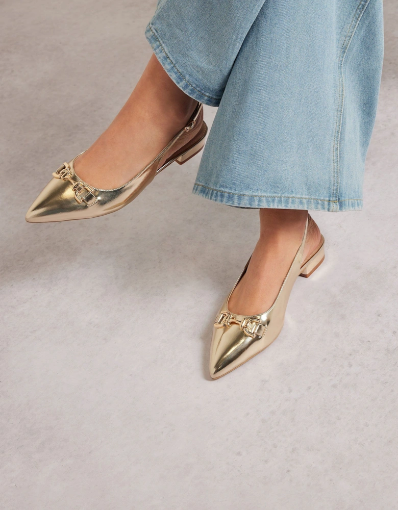 Buckle Slingback Flats
