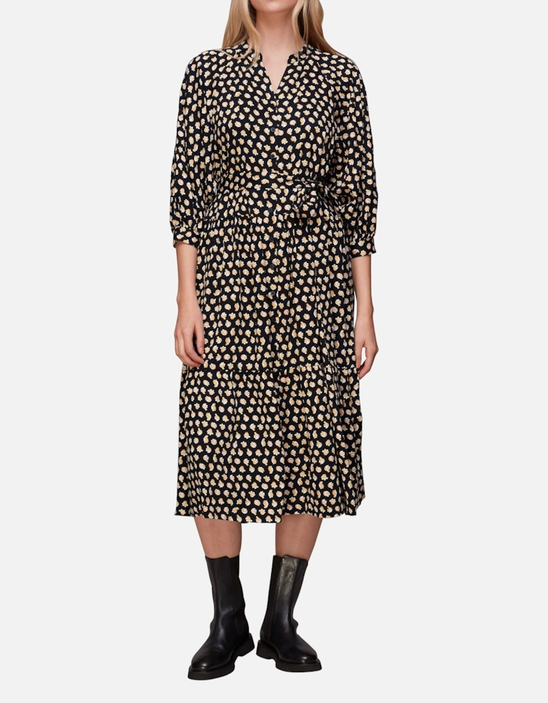 Twisting Tulips Trapeze Dress Floral