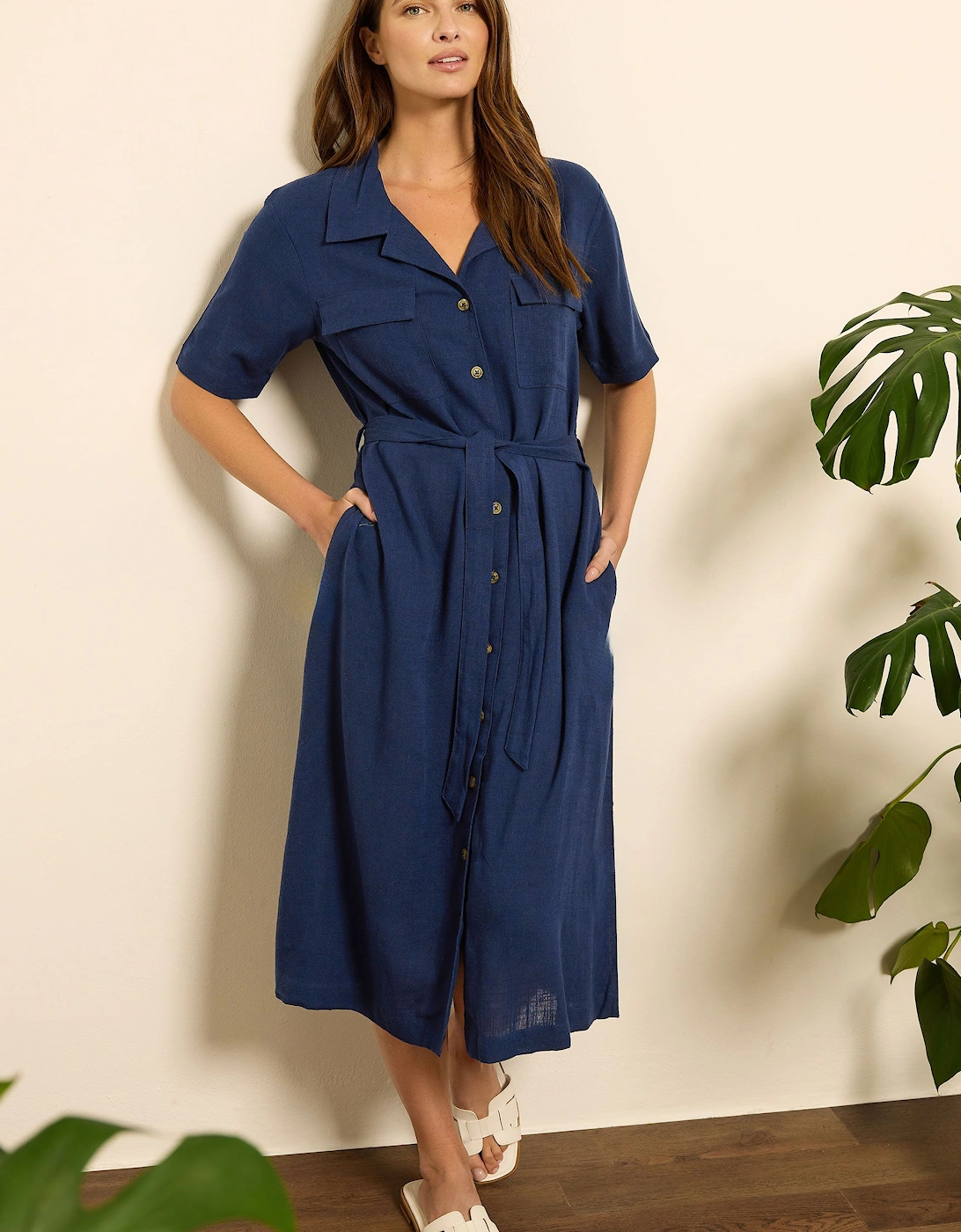 Linen Shirt Dress, 2 of 1